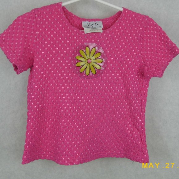 Ally B. Short Sleeve Size 6X Kids Girls Pink Shirt - Picture 2 of 6